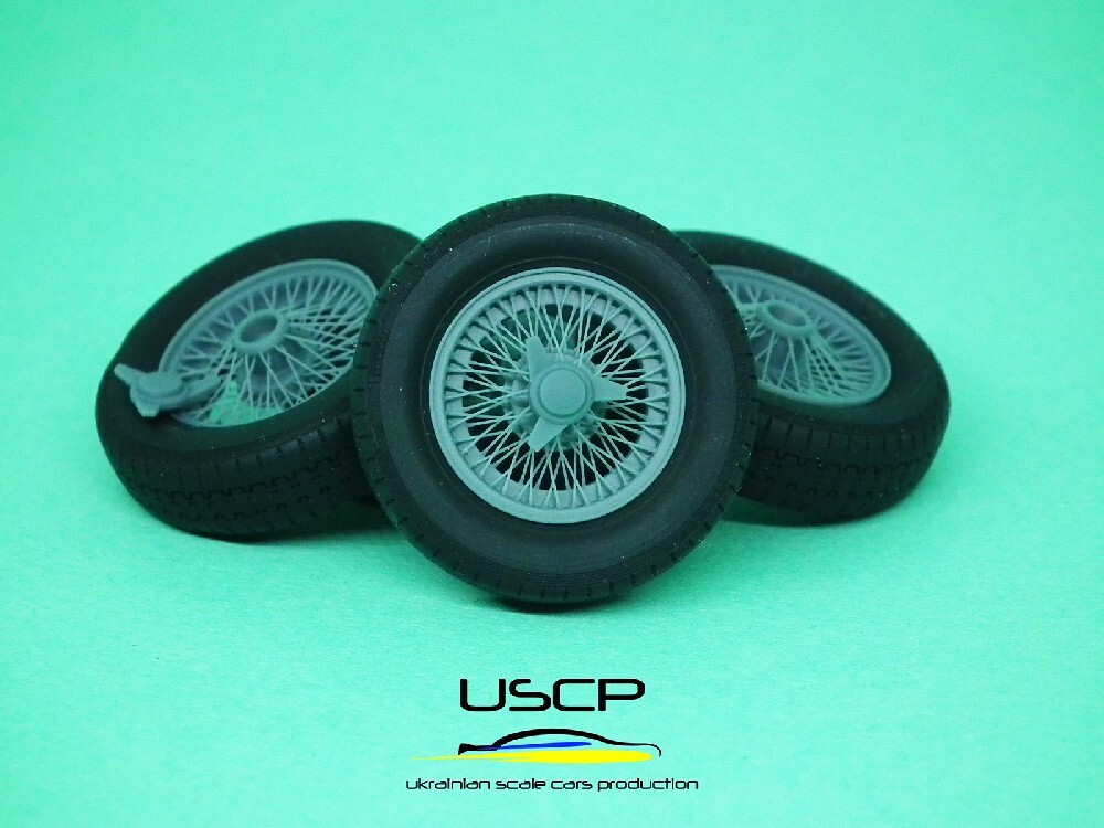 USCP 24P172t 1/24 15 inch Aston Martin DB5 Wire wheels + rubber tires Revell