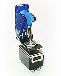 Safety Toggle Switch DPST 20 Amp "Transparent Blue"