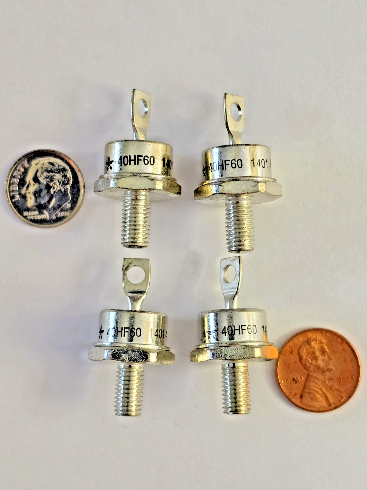 New American Semiconductor Power Stud Diode Rectifier - 40HF60 - 40A 600V - 4pcs