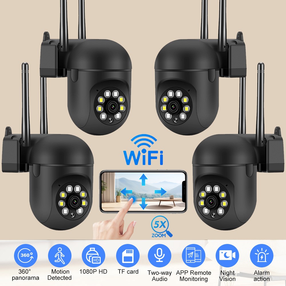 4Pack 5G Camara De Seguridad WIFI Inalambrica 5G 1080P Home Security Camera 360°