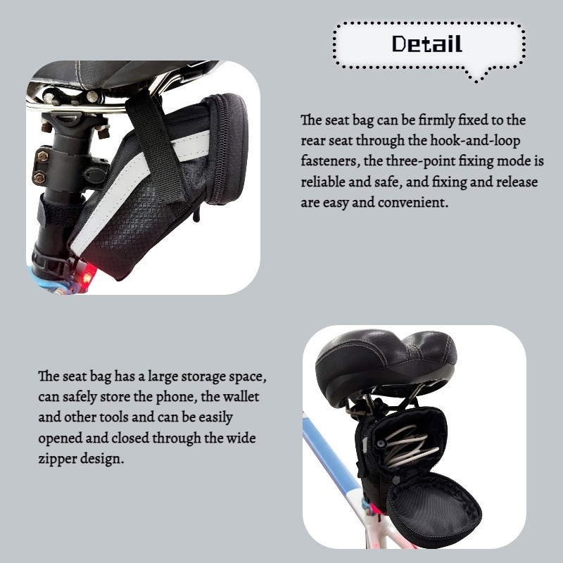 Bicycle Rear Seat Bag Mountain Bicycle Tail Bag Polyester Bag