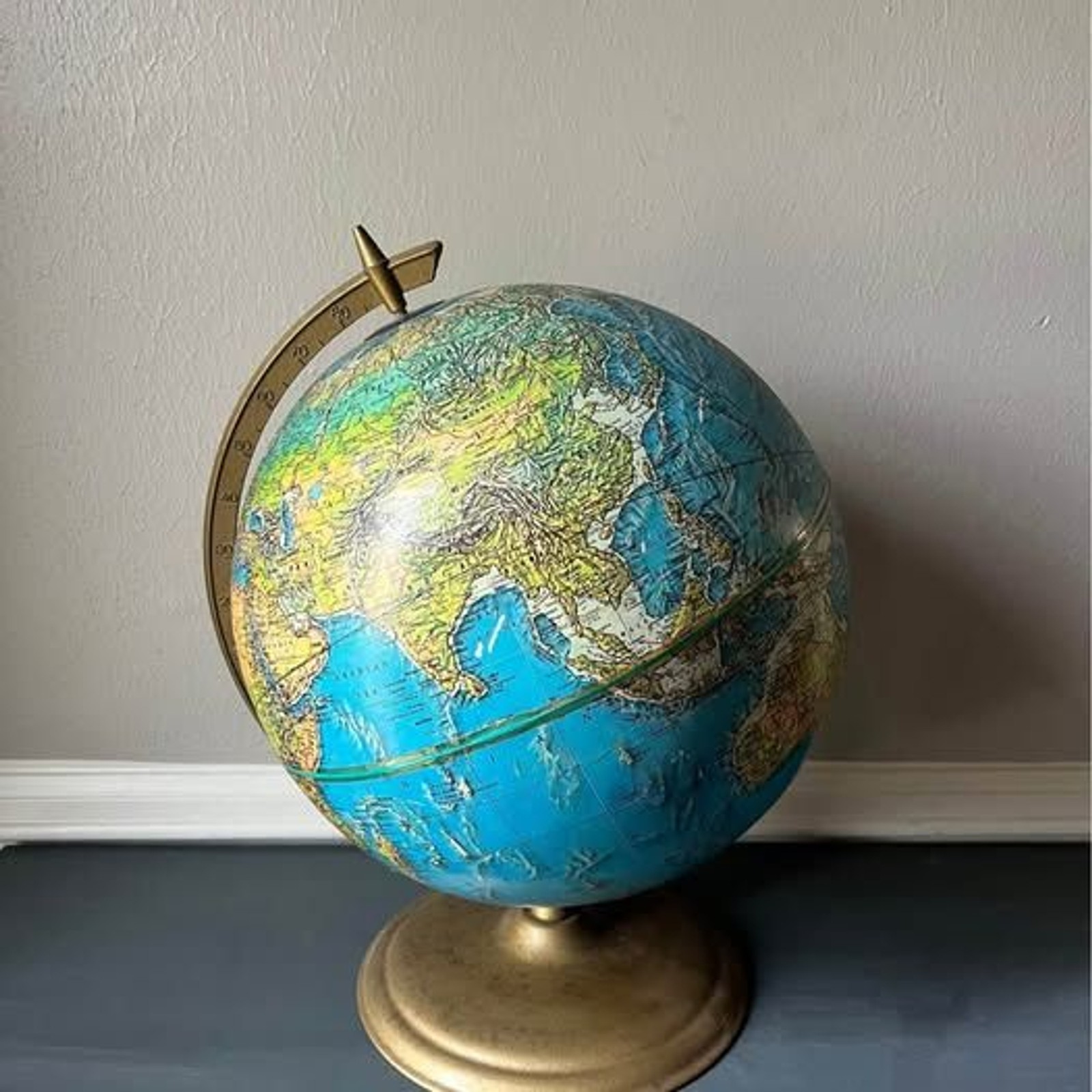 Vintage and 1960’s Cram Environment-Sphere 12” Tabletop Globe on Metal Stand