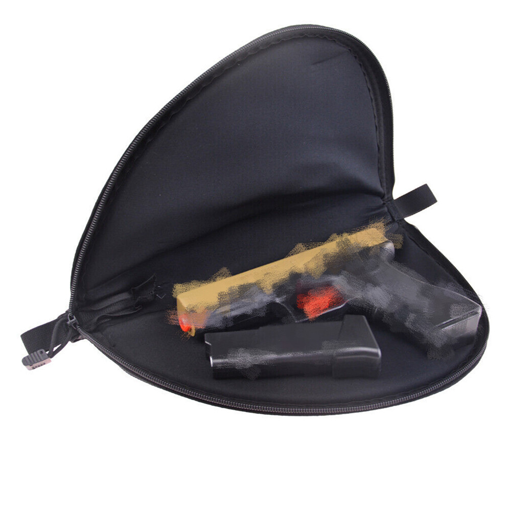 Multi-Purpose Shooting Range Case-Pistol Storage Black Nylon Padded Storage Bag