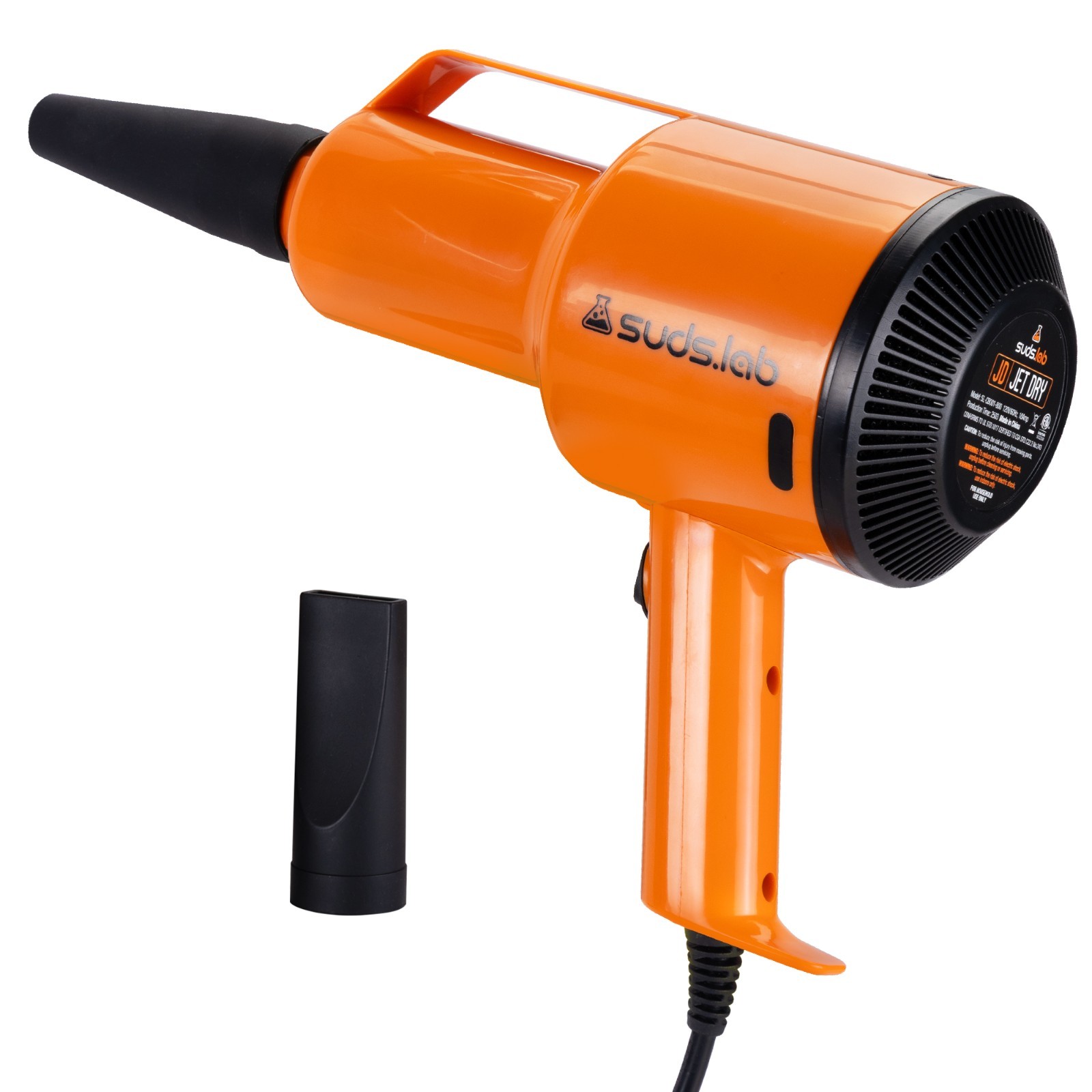 Suds Lab Jet Dry Car Blower Dryer 1.5HP | 2 Nozzles | 20ft Cord | Heated Air