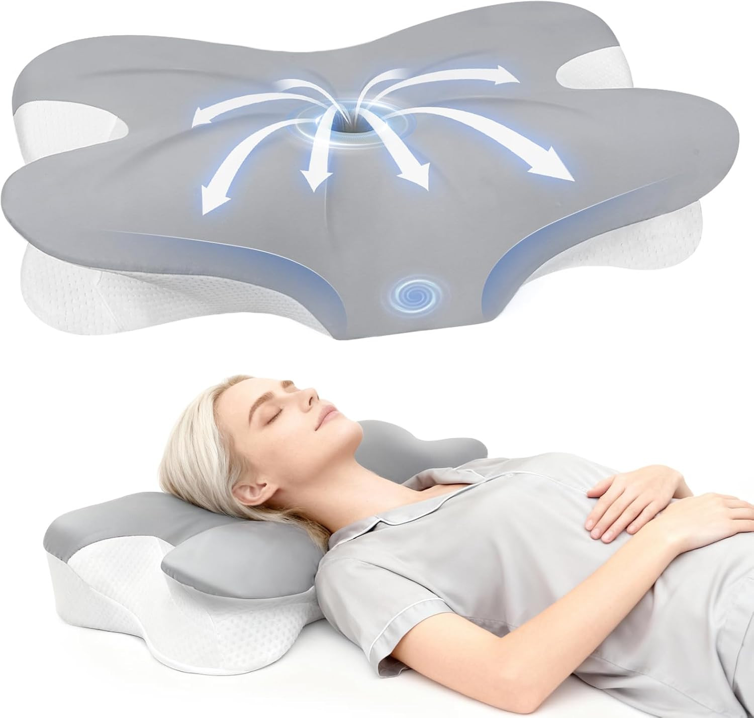 Cervical Neck Pillow for Neck Pain Relief & Sleeping, Ergonomic Contour Neck Sup