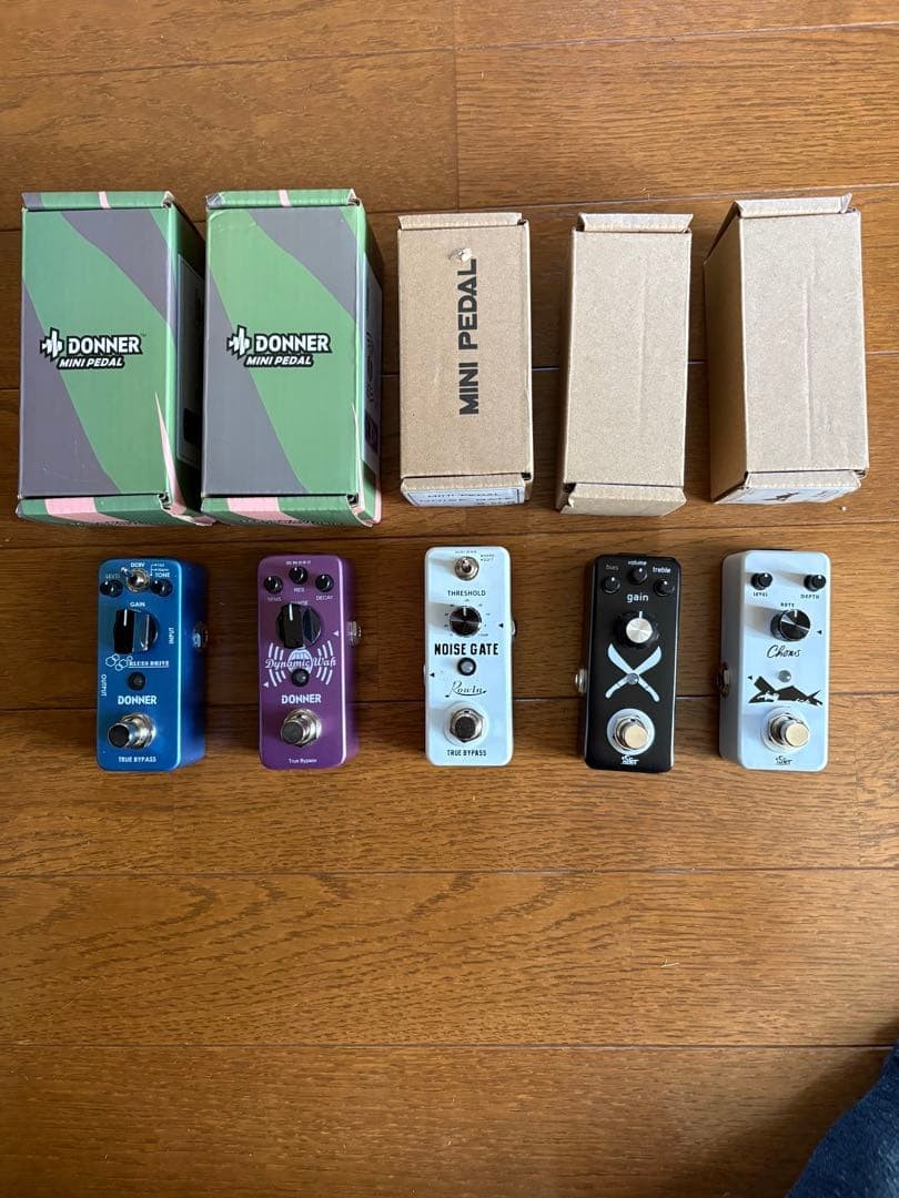 Donner 5-Piece Guitar Effect Pedal Set Blues Drive Auto Wah Noise Gate Booster