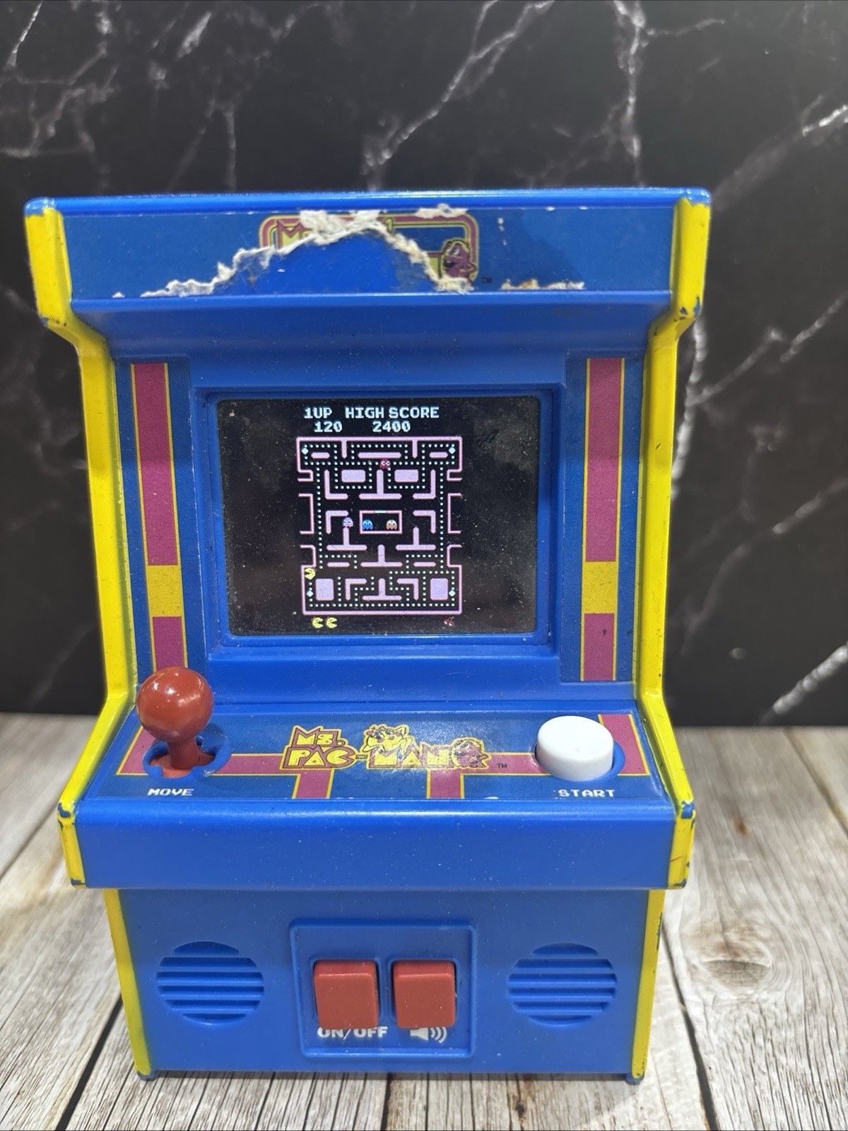Ms Pac-Man Mini Arcade Machine Tested Working Retro Game. Works