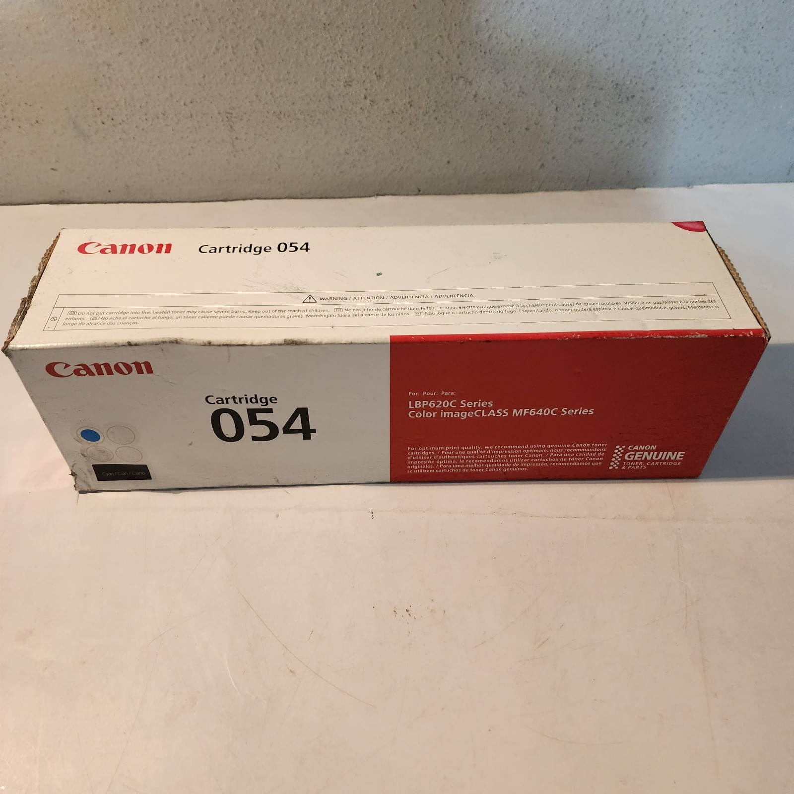 Canon 054 Cyan Toner Cartridge 3023C001 Genuine New Sealed Box Free Ship