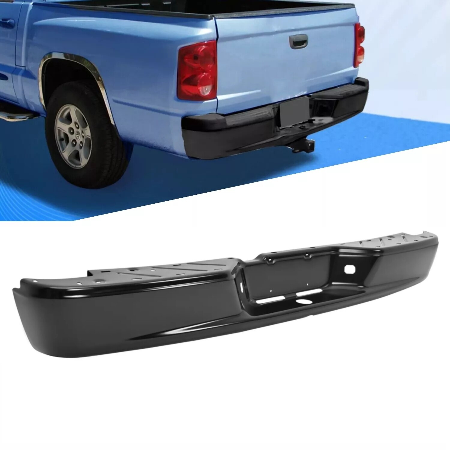 For Dodge / Ram /Mitsubishi Dakota Raider 2005-2011 Rear Step Bumper Face Bar