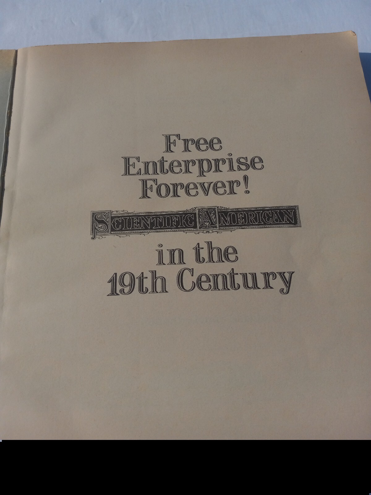 Scientific American Free Enterprise Forever in the 19th Century VTG 1977 PB/B&W