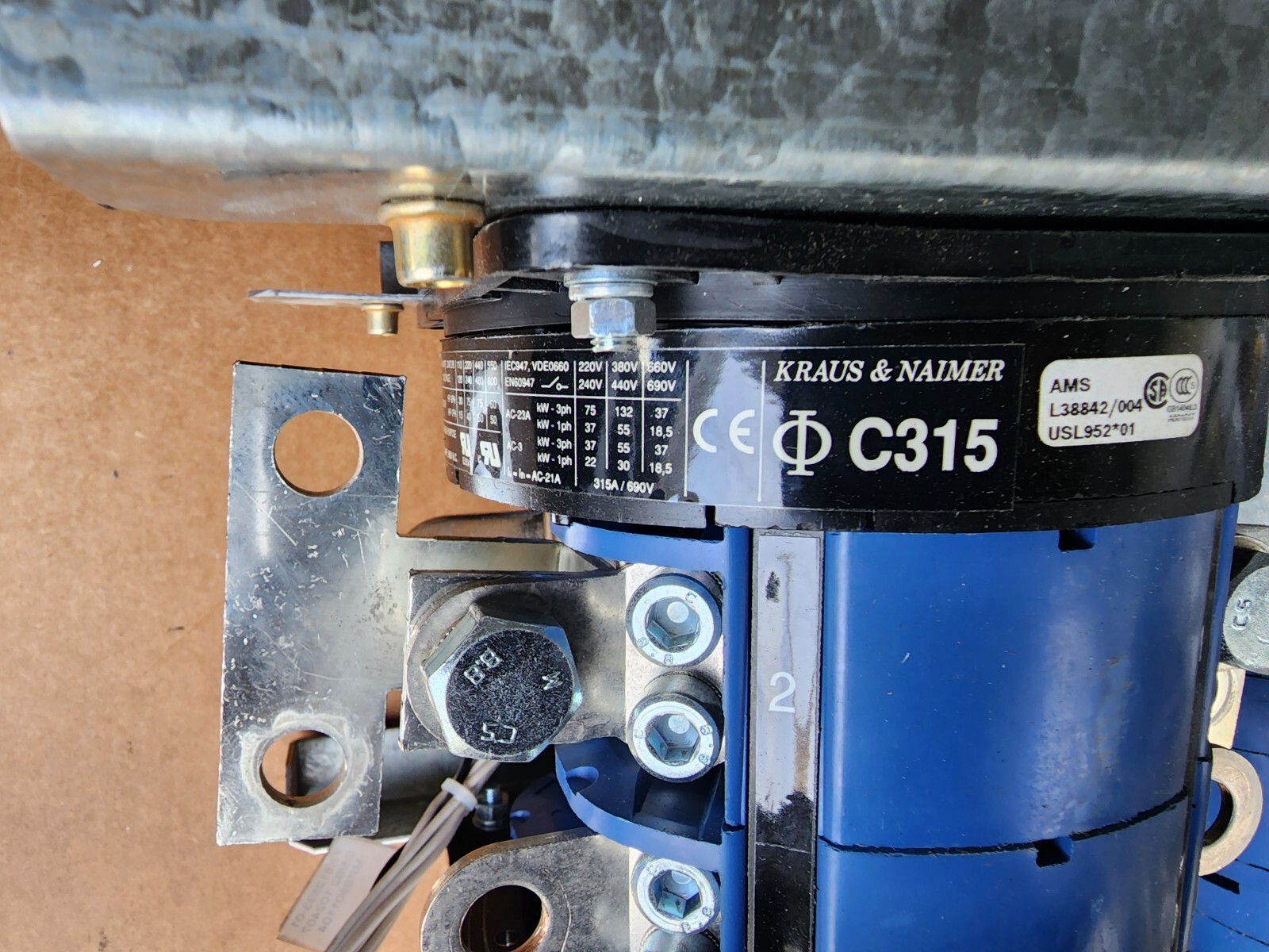 Kraus and Naimer C315 electrical switch, transfer switch, 240 AMP