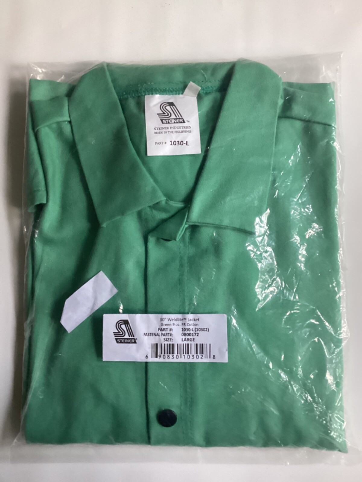 Steiner 1030-L Weldlite 9 oz Flame Resistant Welding Jacket 30" Green