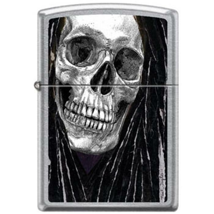 Zippo Lighter - Neal Taylor Skull Dreads Street Chrome - 854224