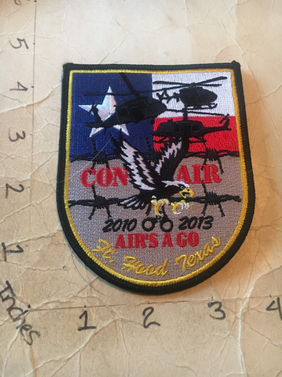 US Army Ft. Hood Texas Con Air patch 7/25/25
