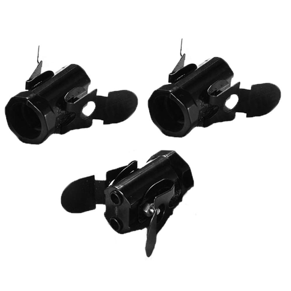 E12 Candelabra Socket,TWDRTDD Black 3-Pack Base Lamp Holder black