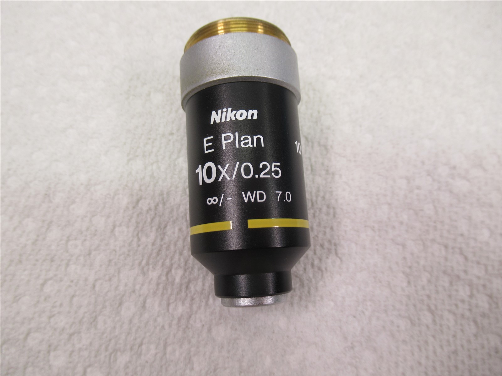 Nikon E Plan 10x / 0.25 Microscope Objective Lens ∞/- WD 7.0 CFI60 Eclipse