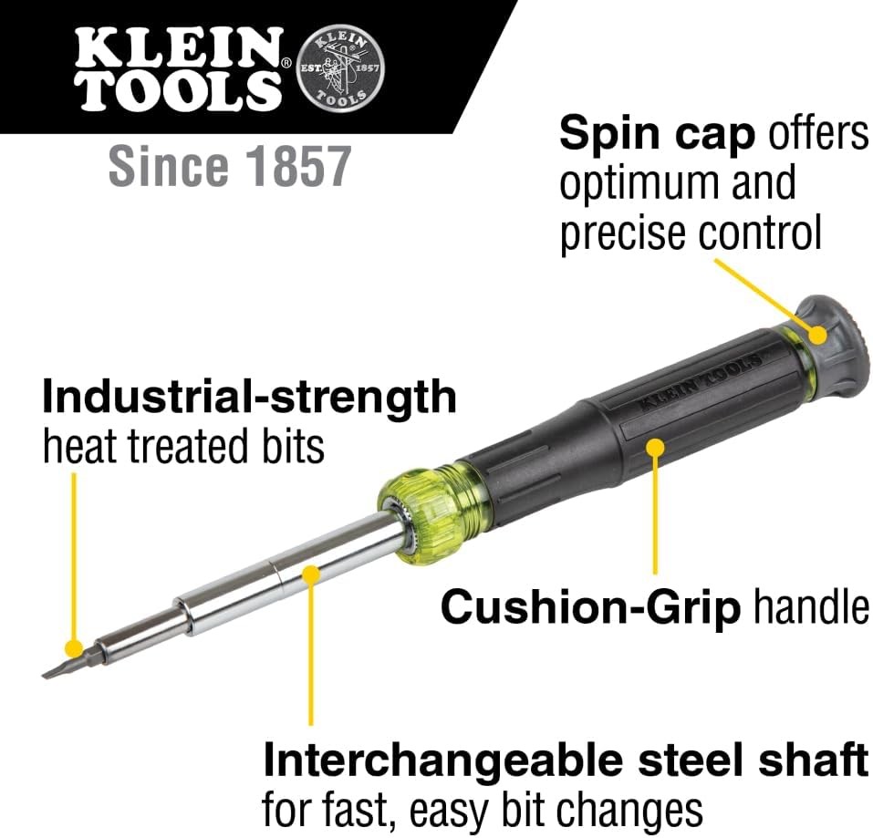 32314 Electronic Screwdriver, 14-in-1 with 8 Precision Tips, Slotted,