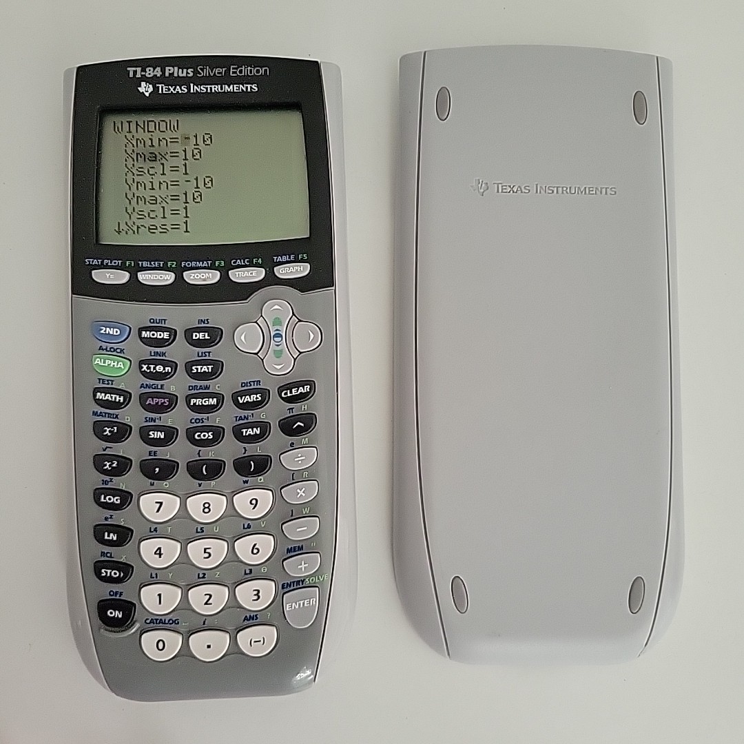 Texas  TI-84 Plus Silver Edition Graphing Calculator Tested Works See Screen