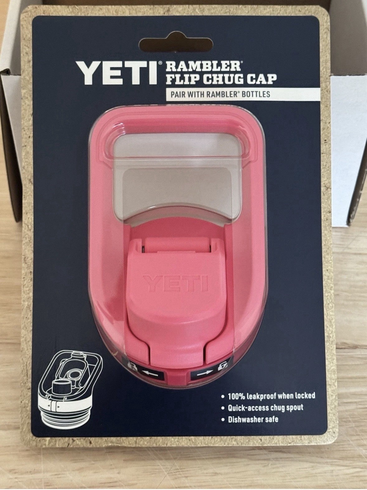 Yeti Rambler Bottle Flip Chug Cap Tropical Pink | New