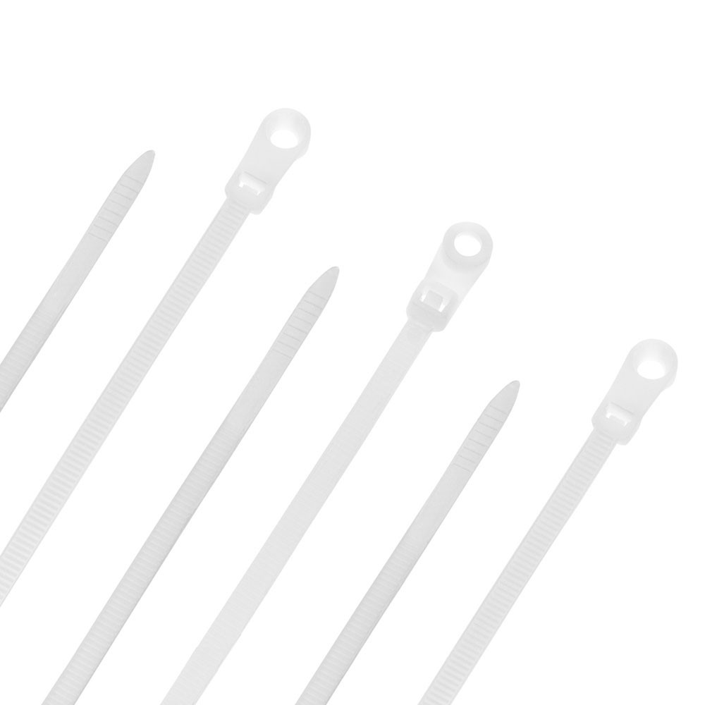 NavePoint 6 Inch Nylon White Cable Ties 40 Lbs  100 Pack