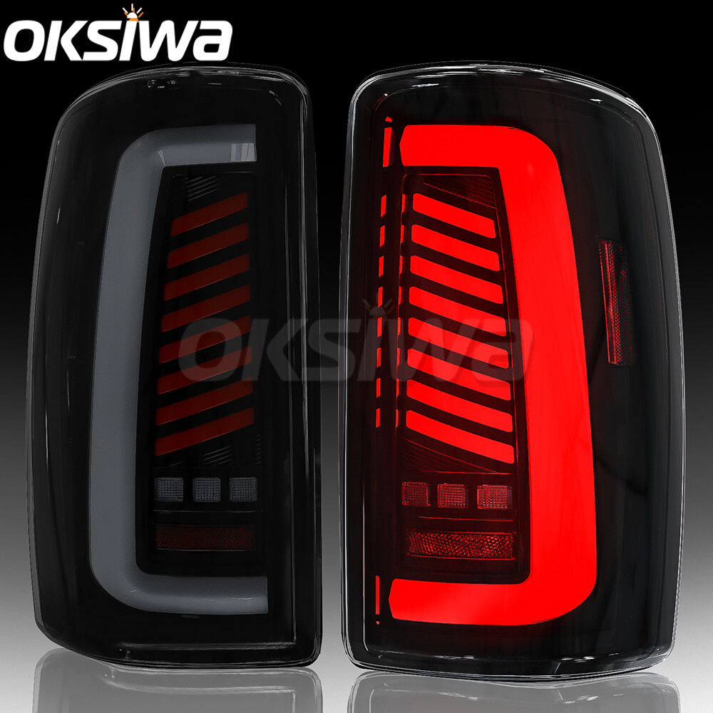 For 2000-05 2006 Chevy Suburban Tahoe GMC Yukon Smoke LED Tube Tail Lights Lamps