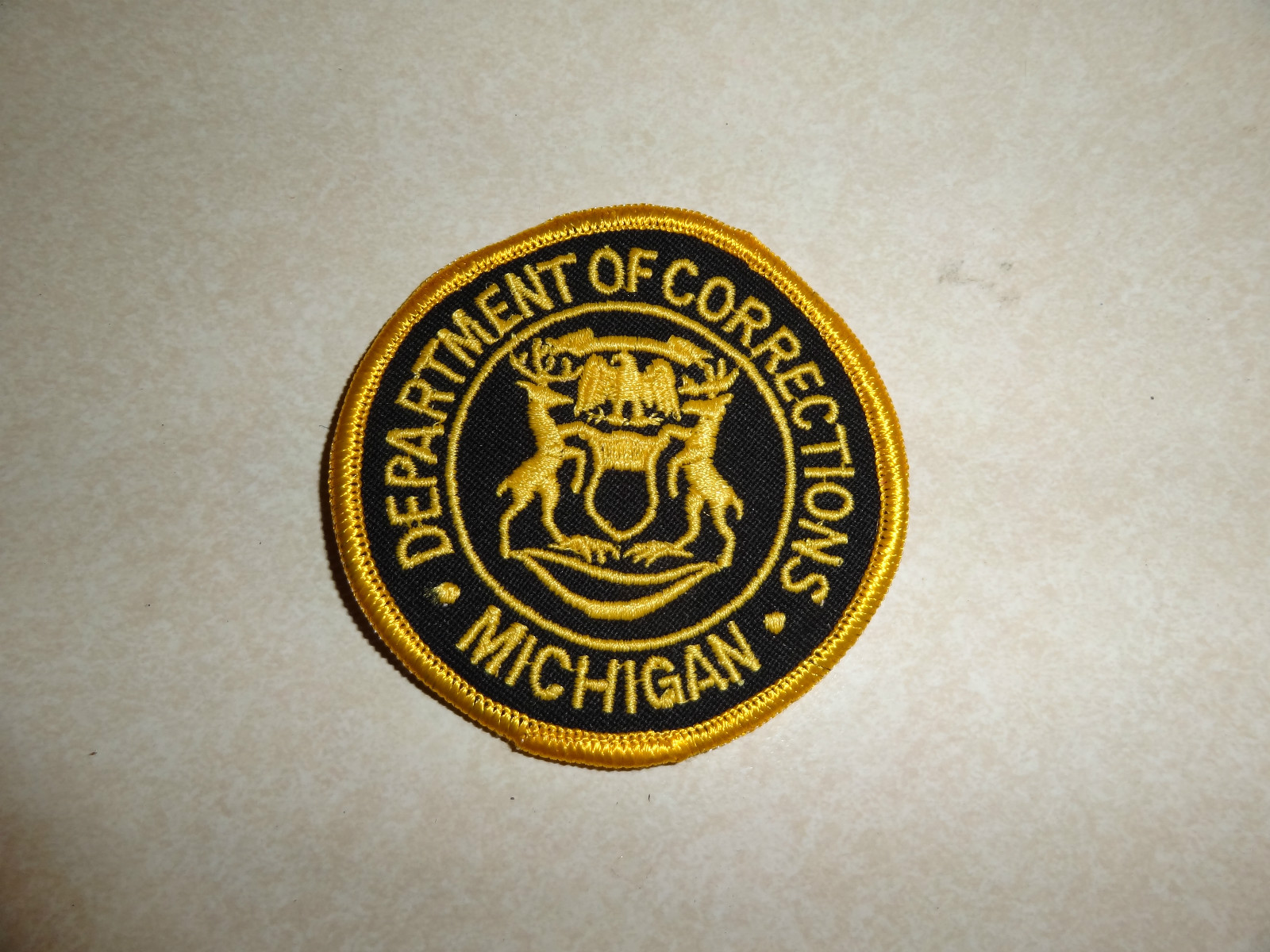 PATCH LAW ENFORCEMENT DEPARTMENT OF CORRECTIONS MICHIGAN 3 INCHES ROUND