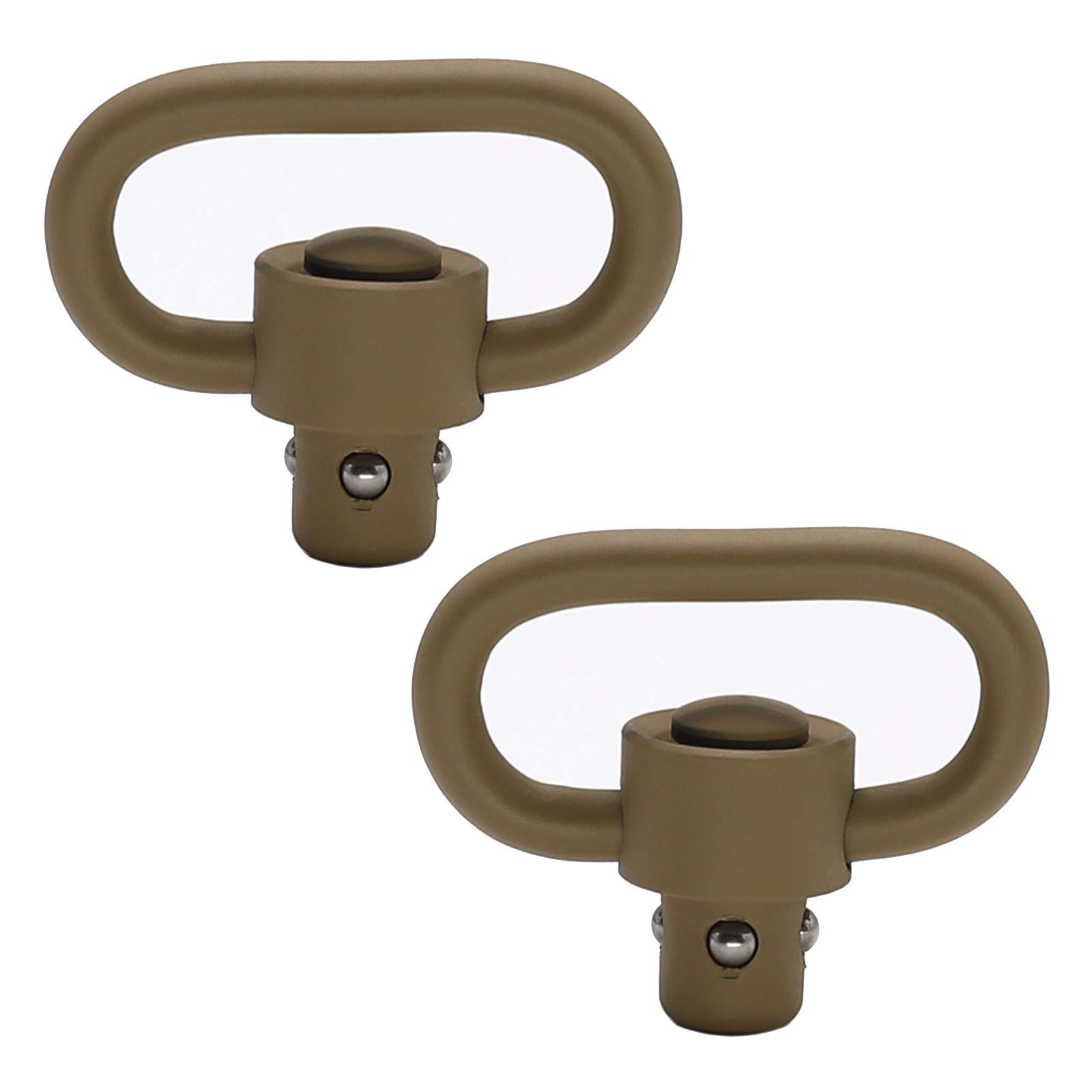 2PCS 1.25'' Push Button QD Sling Swivel Heavy Duty Quick Detachable_Tan Pro̷