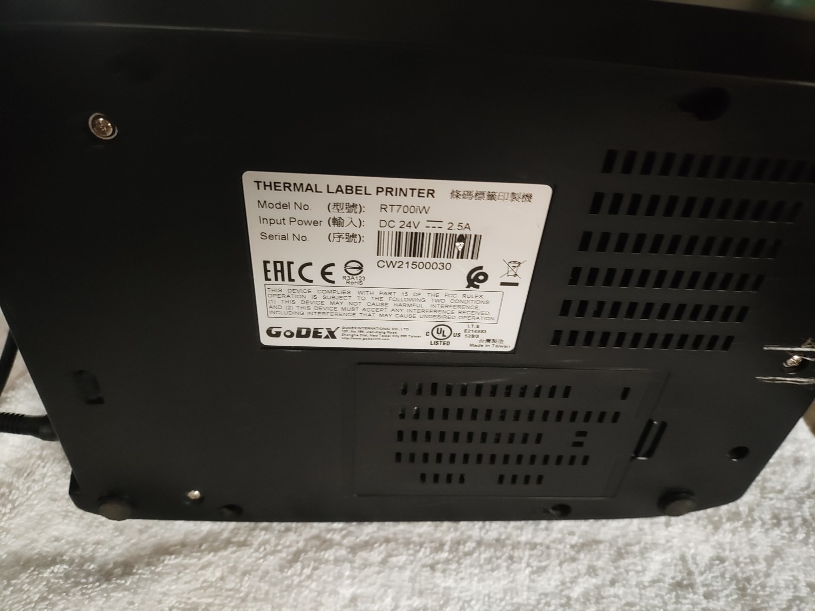 Godex RT700iw Thermal Label Printers