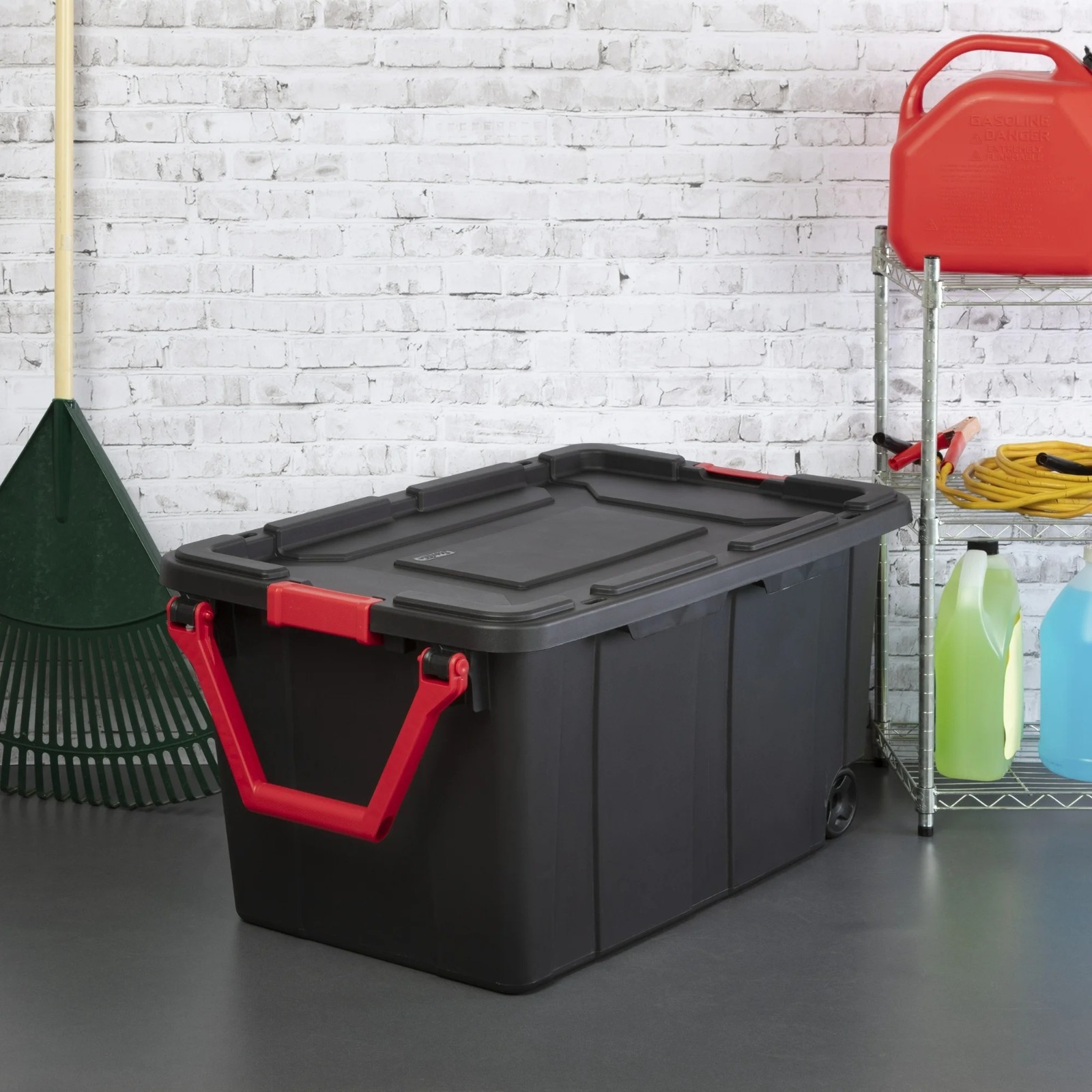 Sterilite Extra Large Storage Bin, 40 Gallon Wheeled Plastic Storage Container