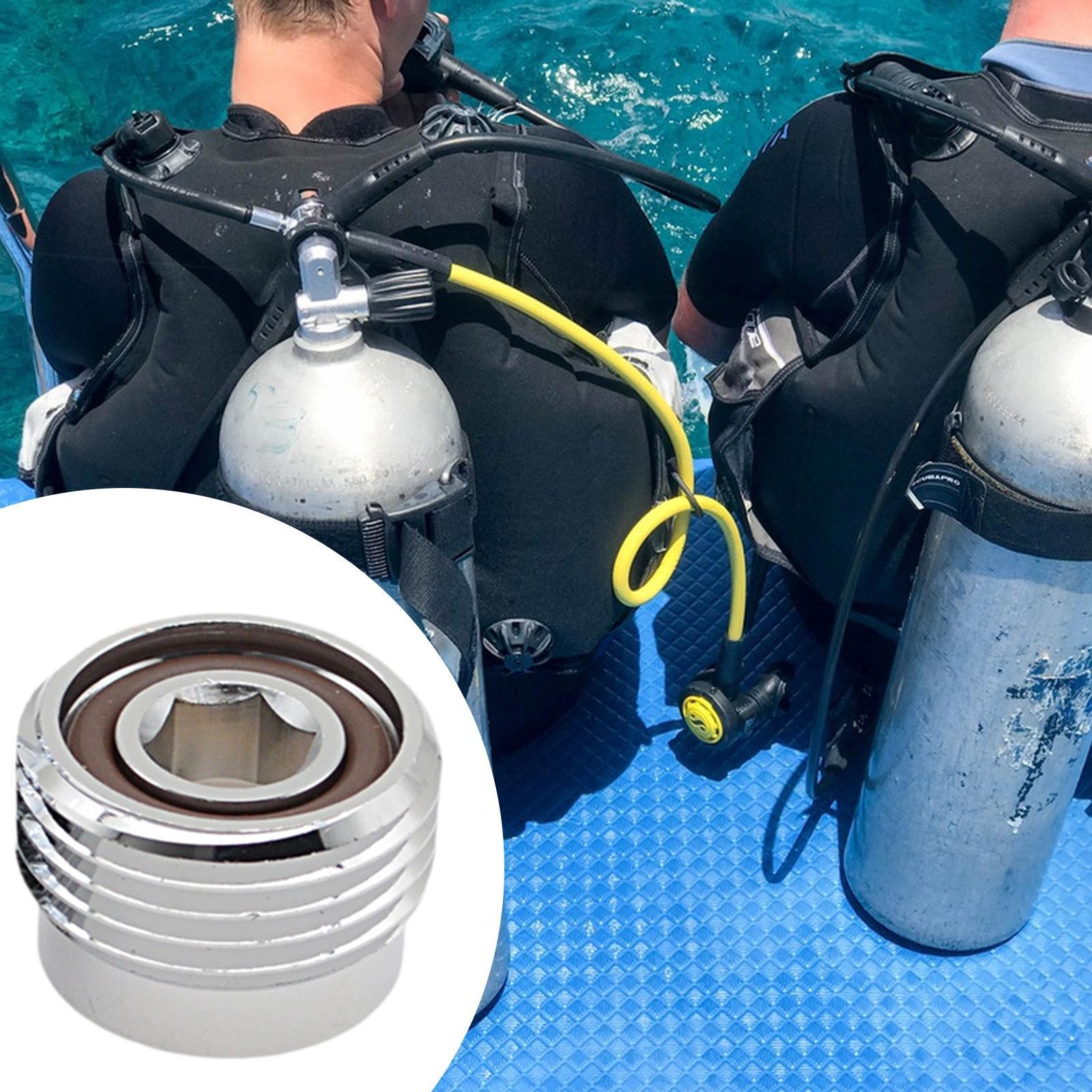 Scuba Diving Cylinder Adaptor Din to Yoke Insert for Enthusiast Water Sports