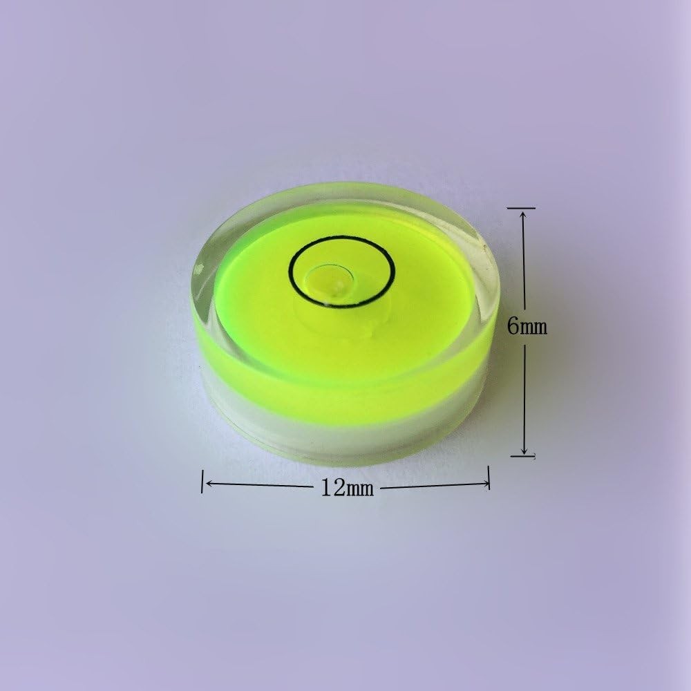 10pcs Bubble Spirit Level Degree Mark, 10x6mm Mini Circular Bullseye Level Incli