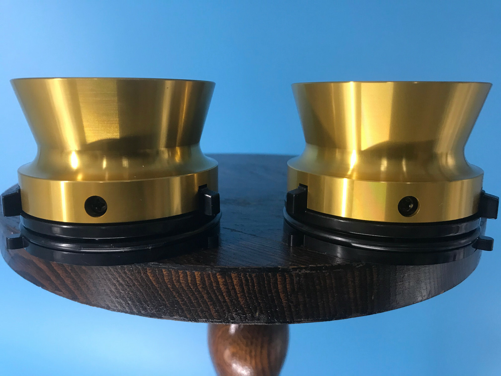 Burlington Recording Pro Gold 1/4" NAB Hub Adapters with Aluminum Trumpets(PAIR)
