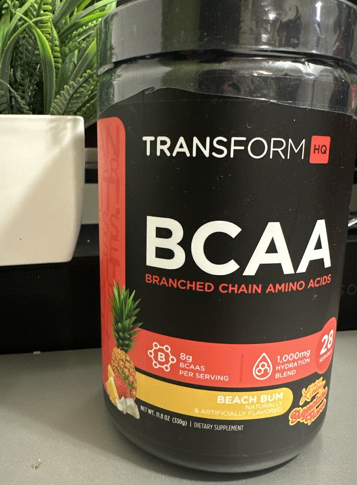 BCAA amino acids powder Transform HQ Flavored Beach Bum