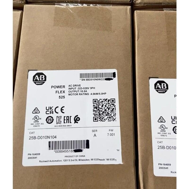 New  25B-D010N104 Powerflex 525 AC Drive 4KW 5HP 25BD010N104 US Free Tax