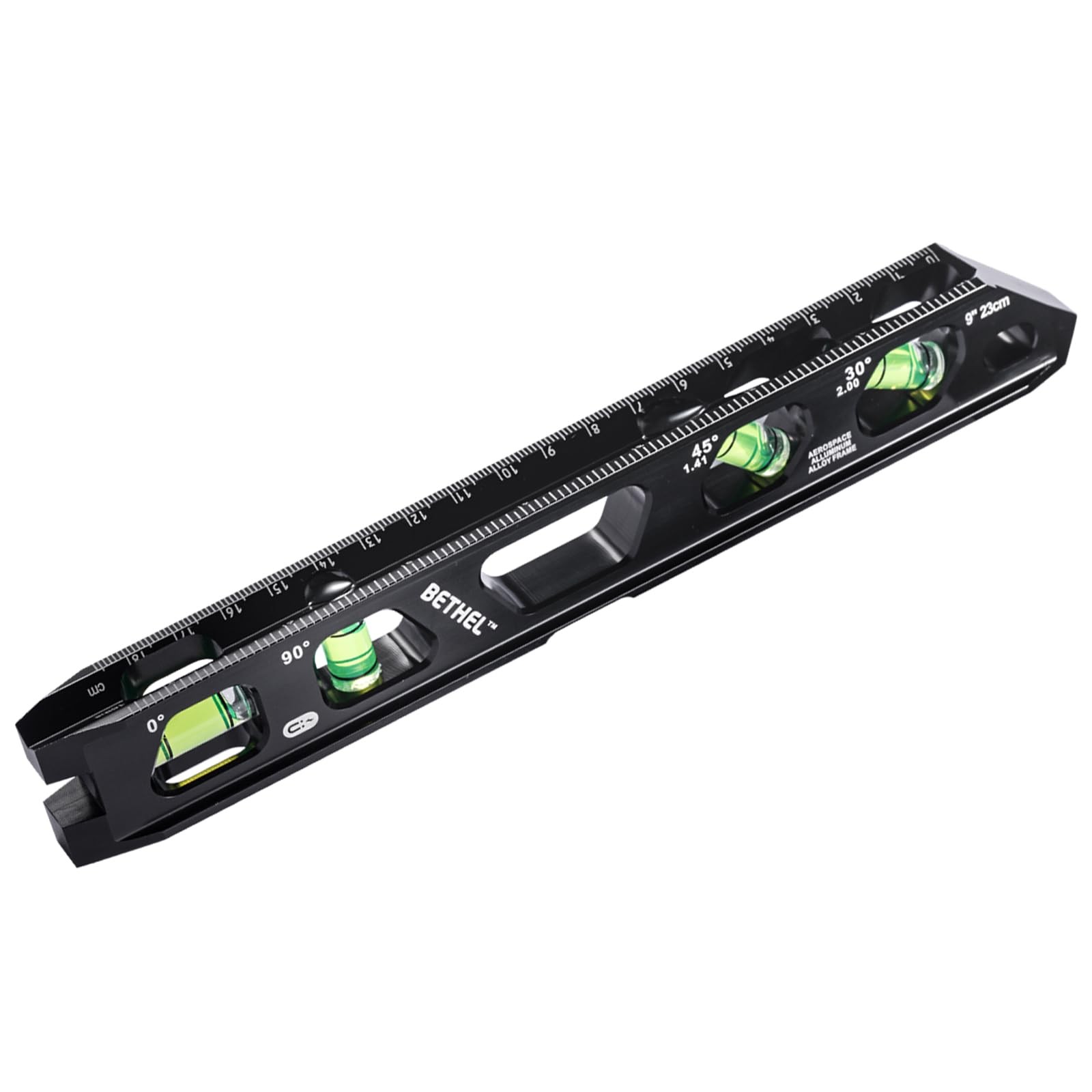 BETHEL 9 Inch Magnetic Torpedo Level with 4 Bubble Vials, V-Groove  Magnetic ...