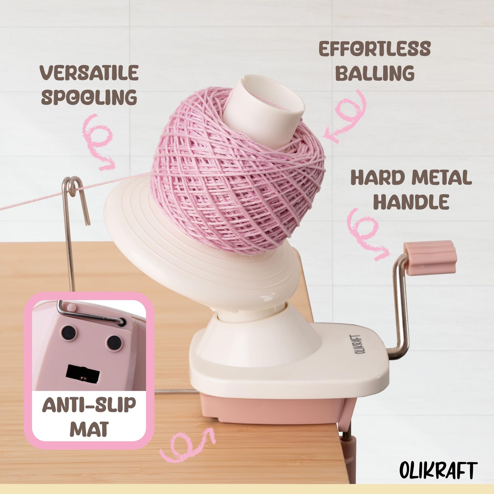 Manual Yarn Winder | Yarn Ball Winder, Roller, Baller Crochet Spinner for Cro...