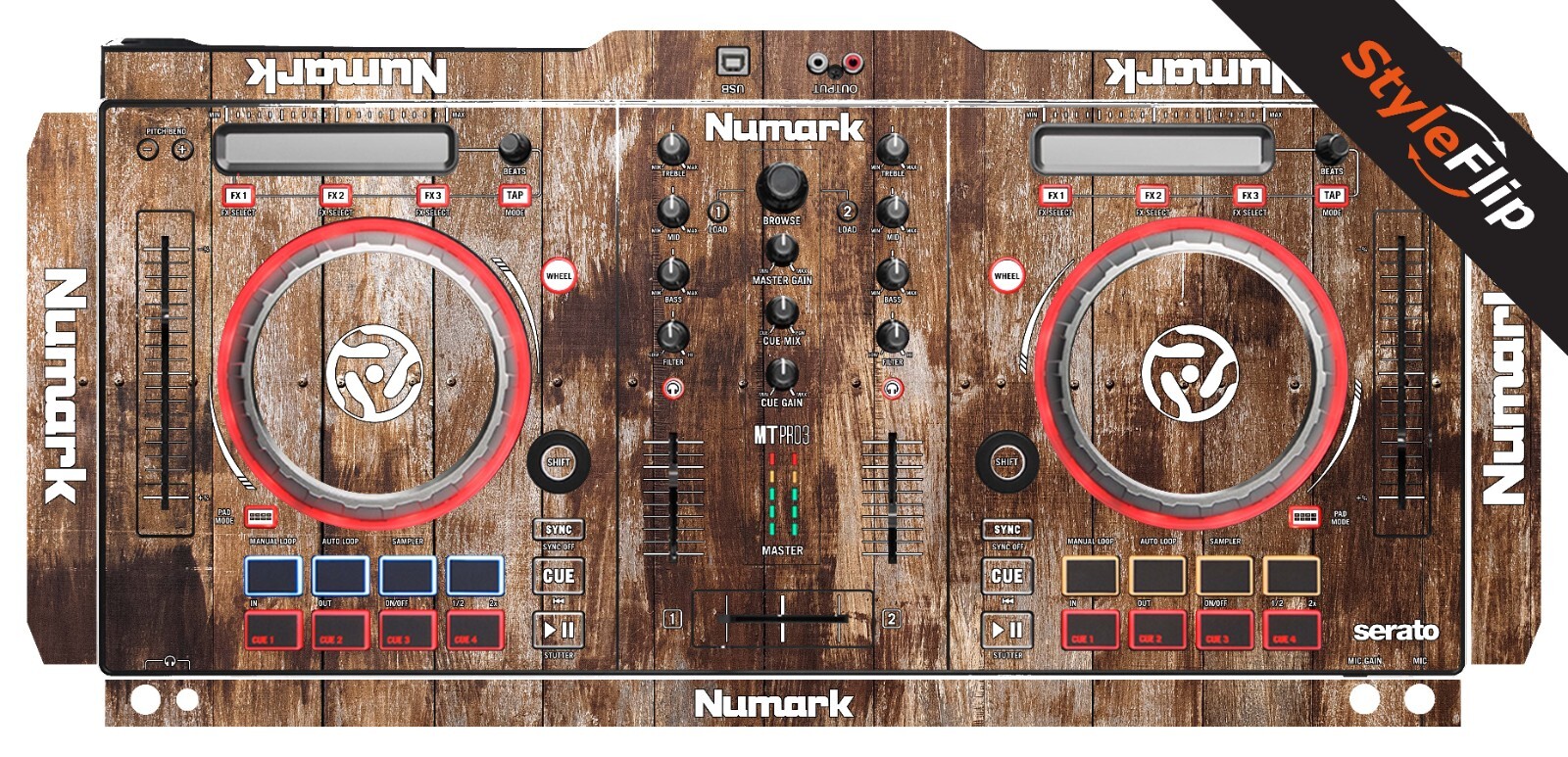 Numark Mixtrack Pro 3 Skin | Wood 1 | Protective Decal | StyleFlip Skins