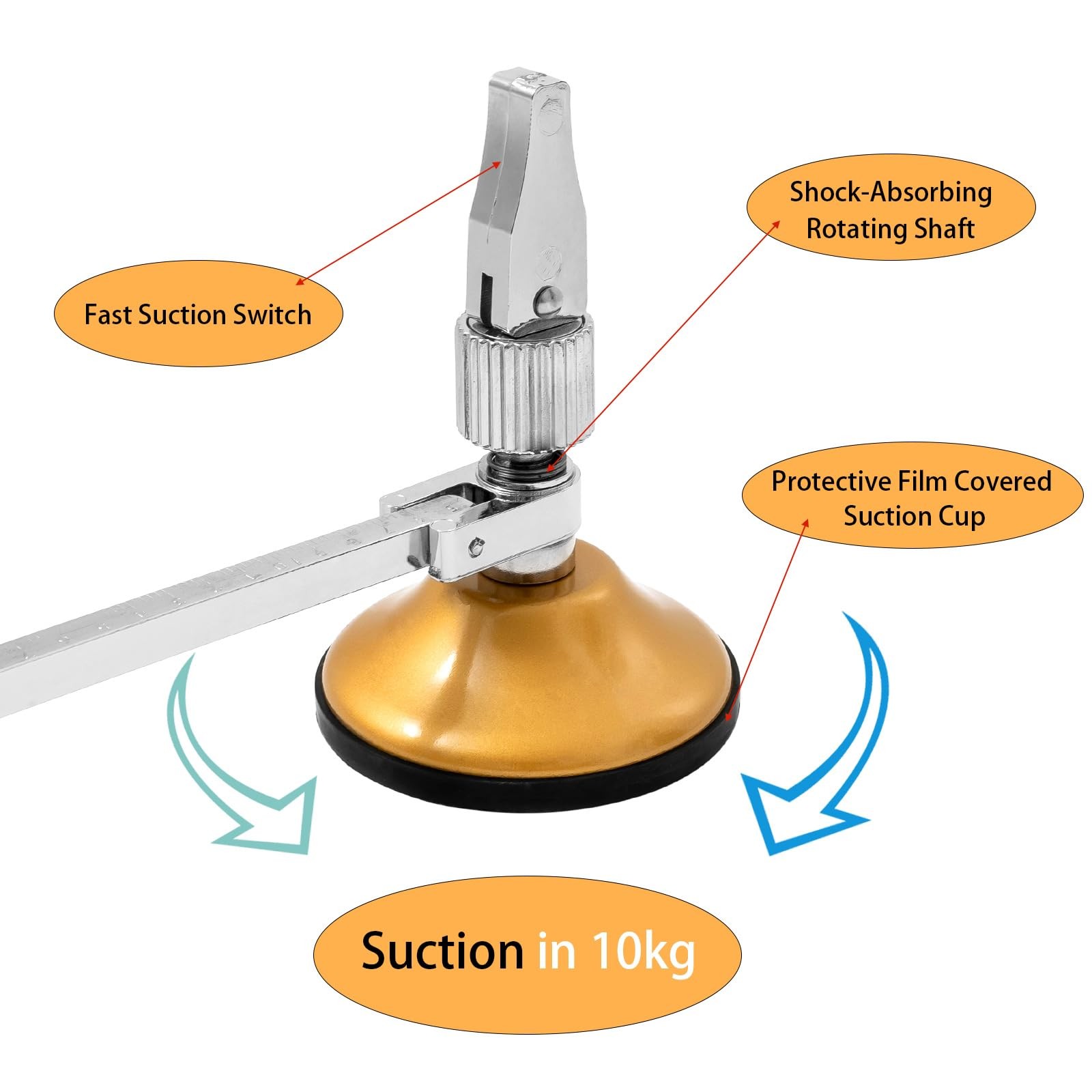 Circular Glass Cutter, Adjustable Circle Glass Cutting Tools, 360° Cutter Hea...