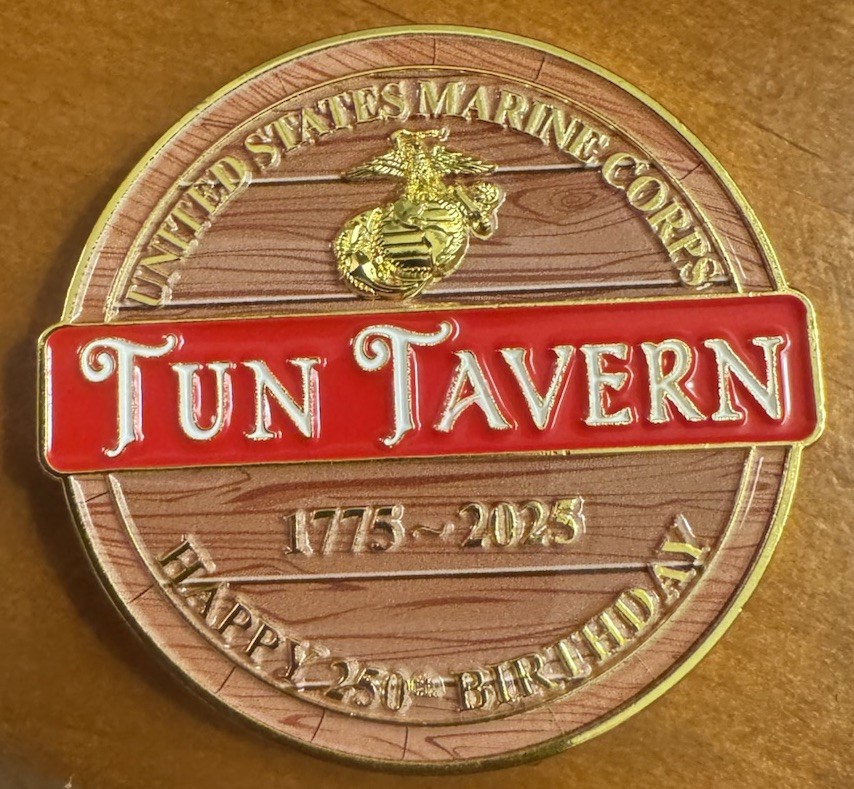 USMC 250th Anniversary Tun Tavern Philadelphia Police Challenge Coin PSP Spd