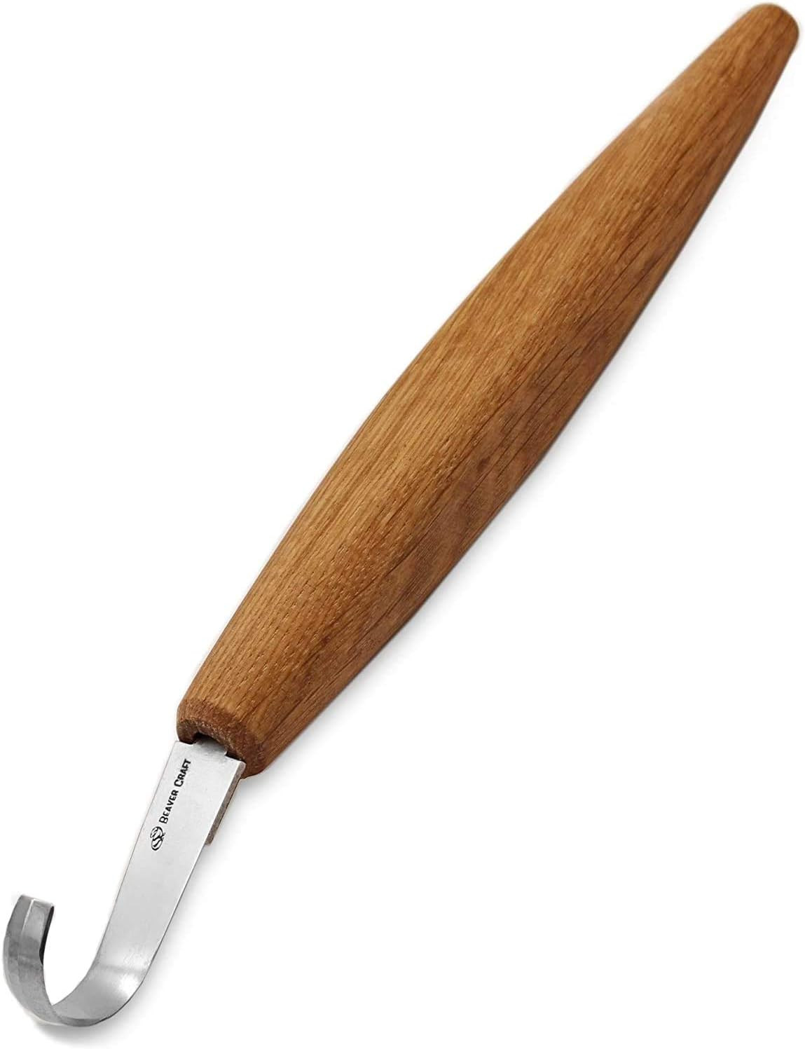 BeaverCraft Spoon Carving Hook Knife SK5 2" - Double Sided Sharpening Curved Woo