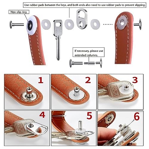 Compact Key Holder - Stylish & Practical Pocket Key Organizer With Secure Brown