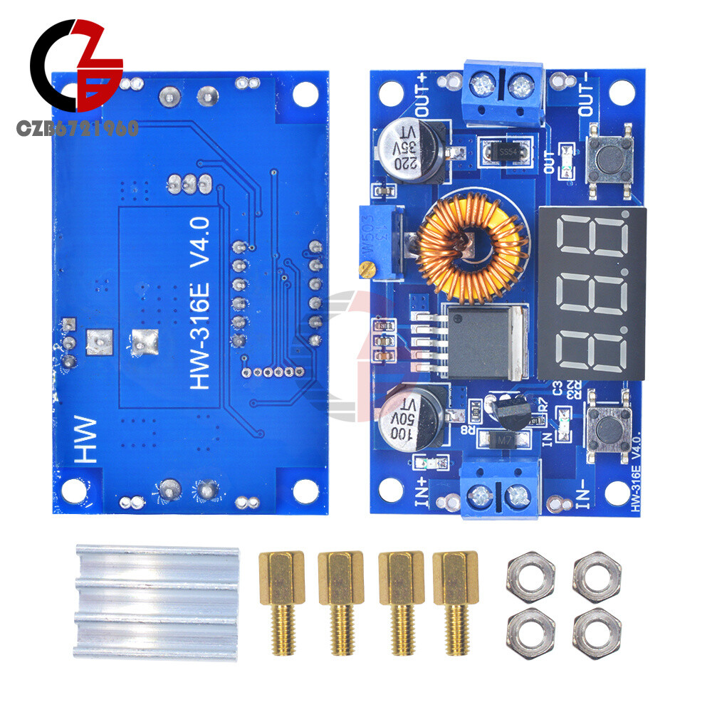 5A Adjustable Power DC-DC Step-down Charge Module LED Driver With Voltmeter