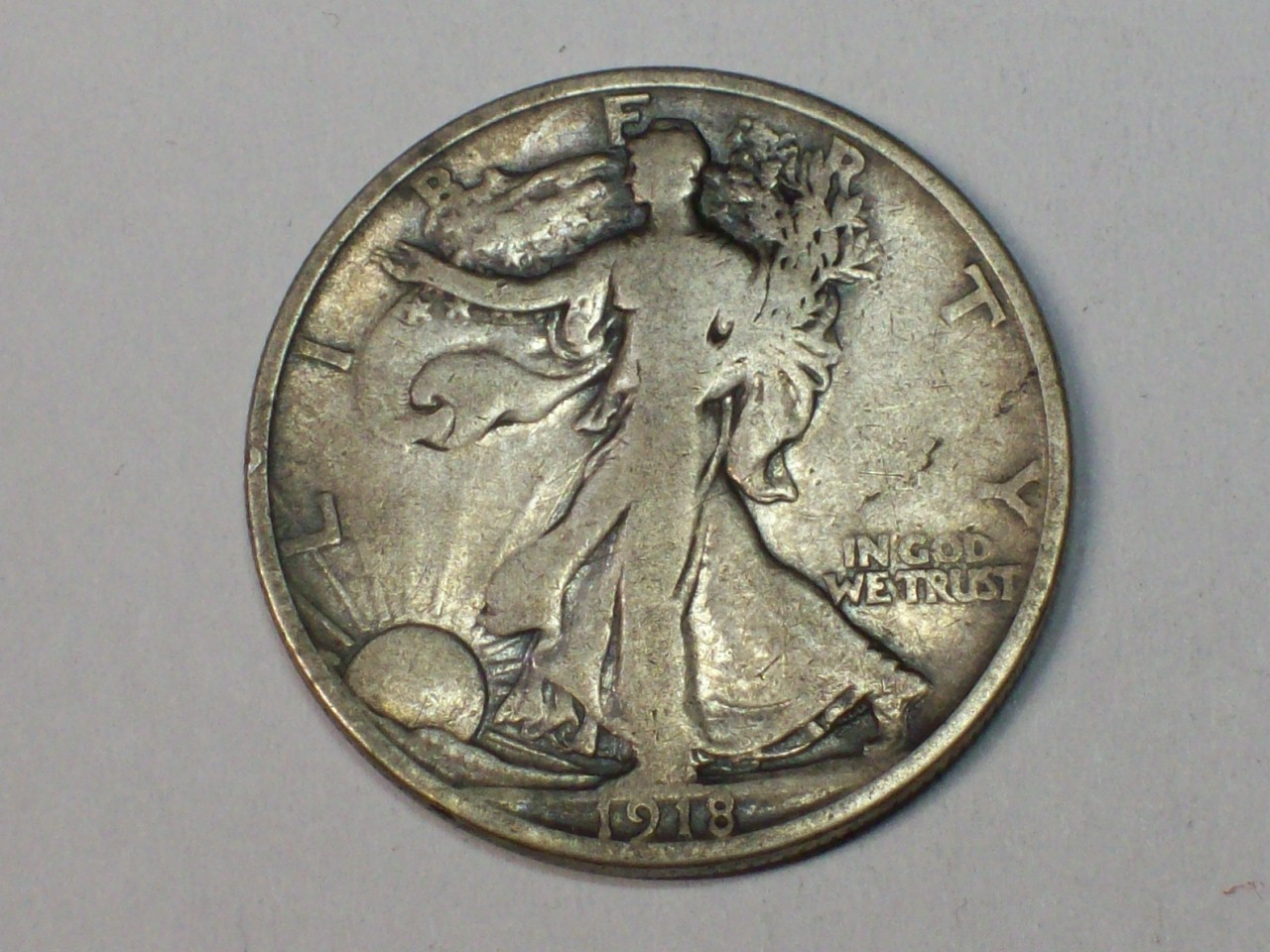 1918-S Walking Liberty Half Dollar   VG       SN8358