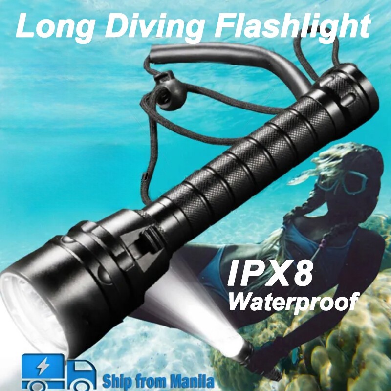 Scuba Diving Flashlight 10000LM IPX8  Underwater Flashlight Led Camping Torch