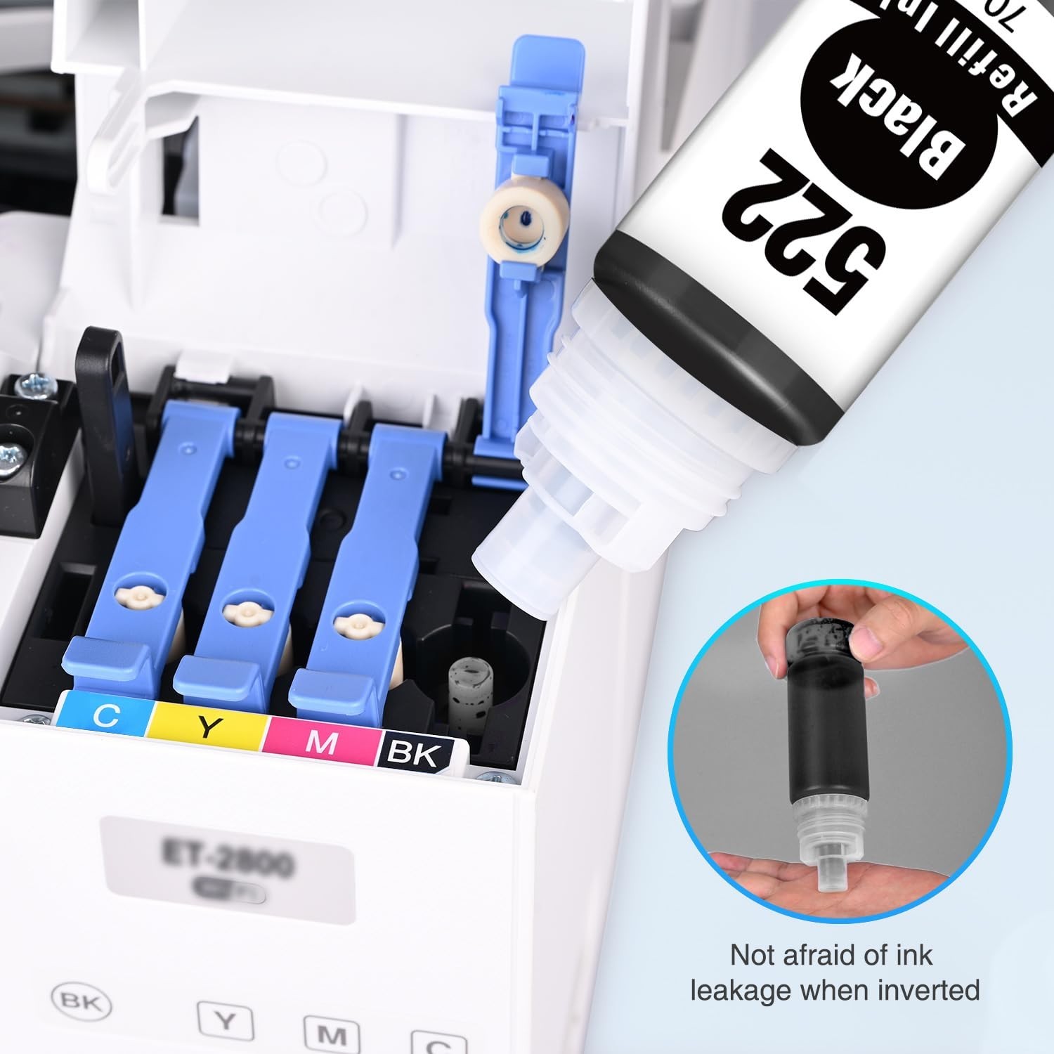Starink Compatible T522 522 Black Ink Refill Bottles Replacement for 522 Blac...