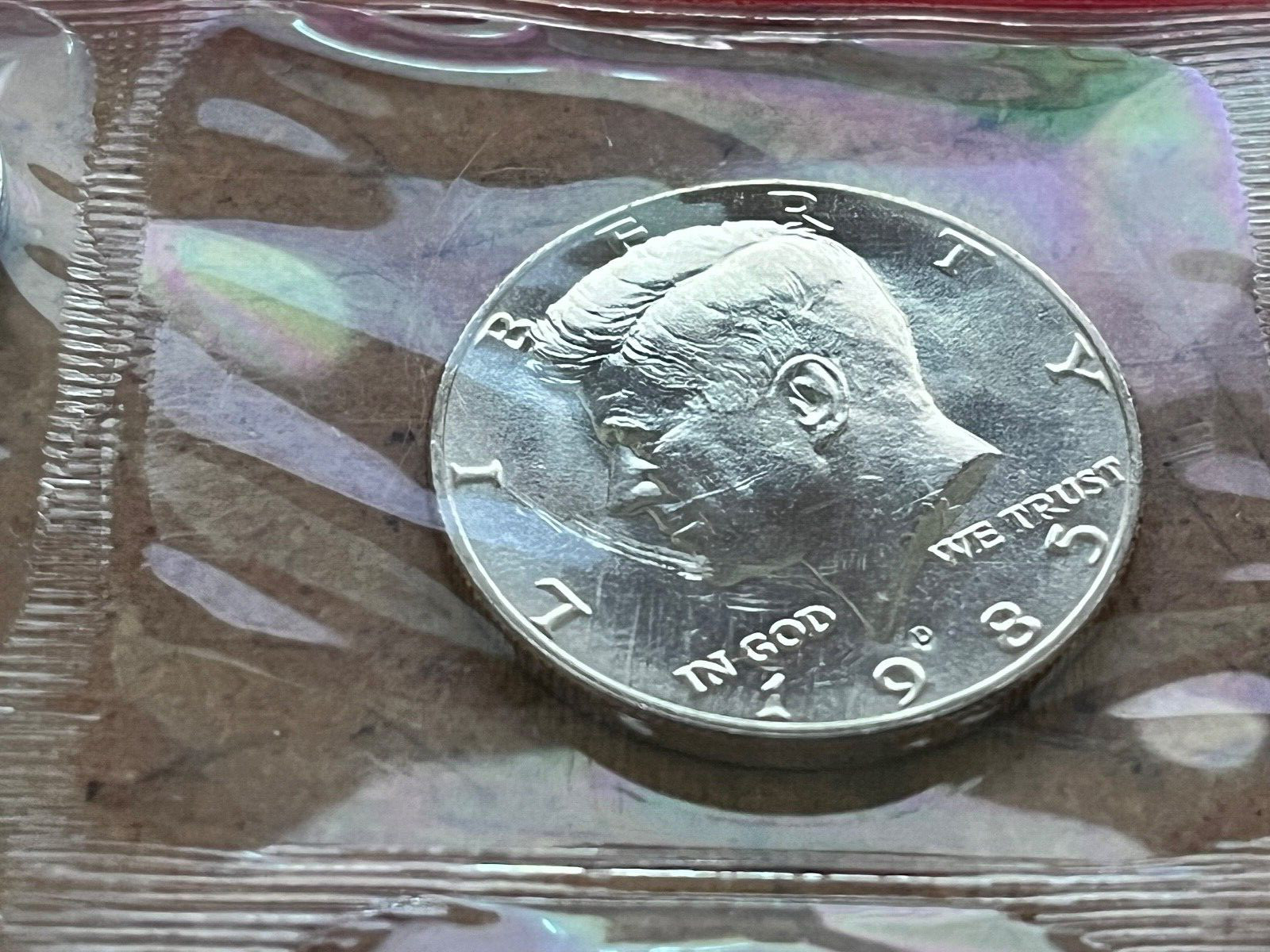 1985  D  KENNEDY HALF DOLLAR FROM  Uncirculated MINT SET FREE SHIPPING