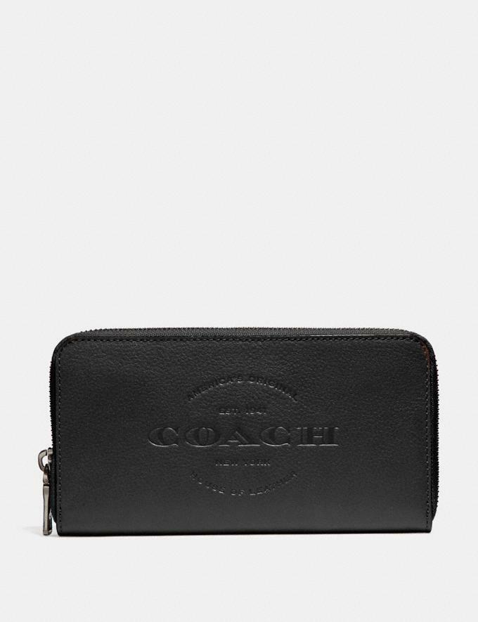 COACH Accordion Wallet - Smooth Leather - Black - F24648