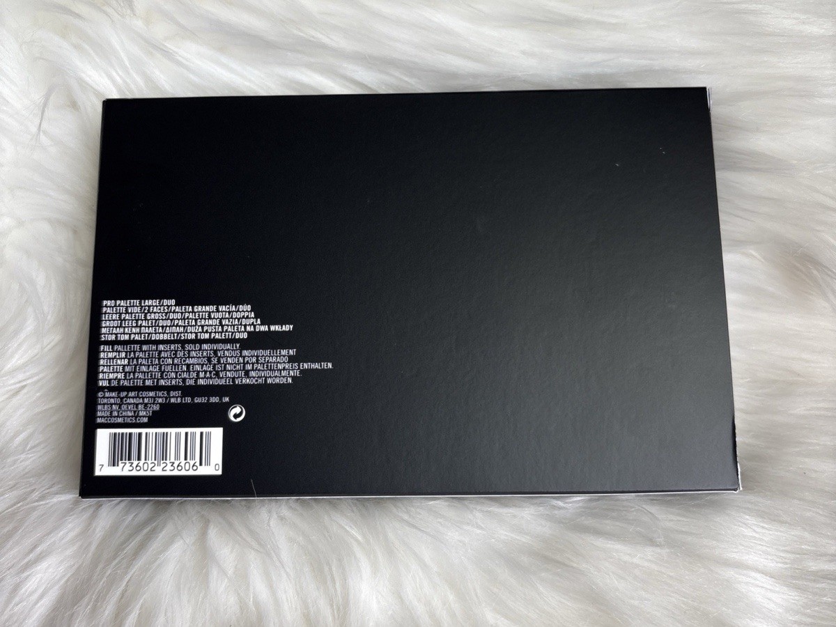 MAC Pro Palette Large Duo Magnetic Refill Divided Shadow Black Case Empty