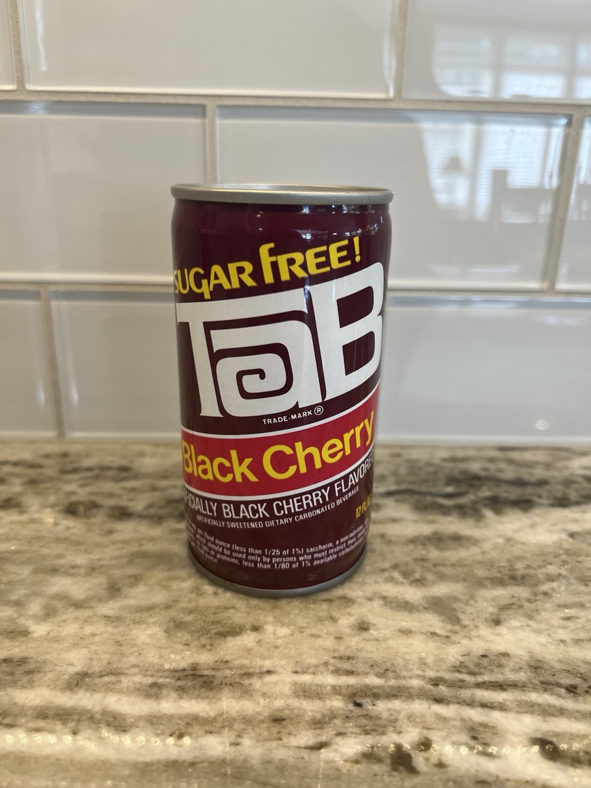 Vintage TAB Sugar Free Black Cherry Soda Pop Can Steel 12 Oz Coca Cola Co