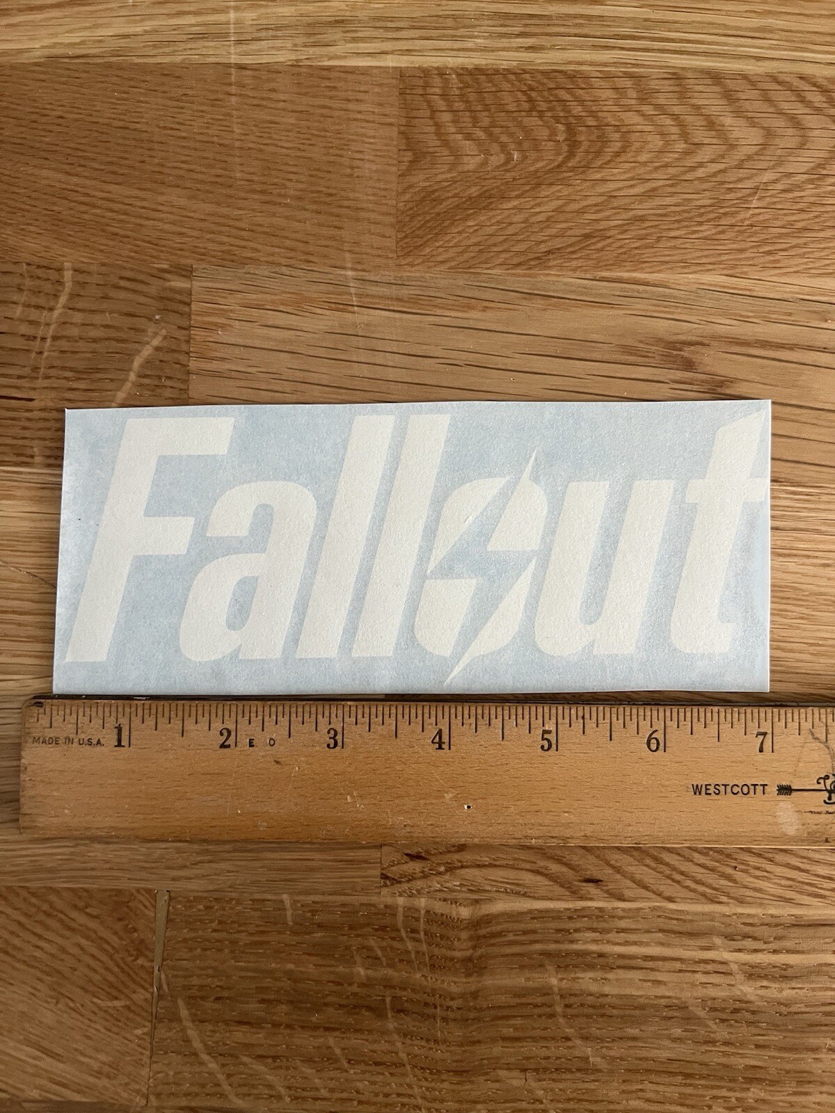 Fallout Video Game Logo Decal Vinyl Sticker 7" White/Black